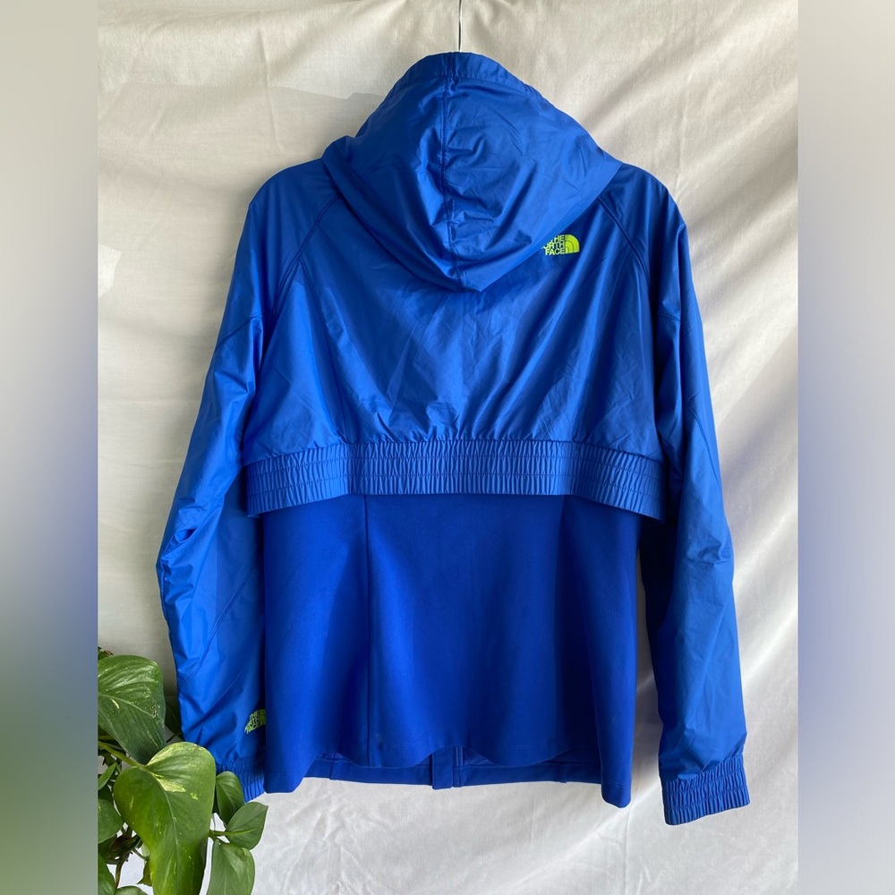 The North Face Womens Jacket Coat Blue Yellow Trim Large - Picture 2 of 8